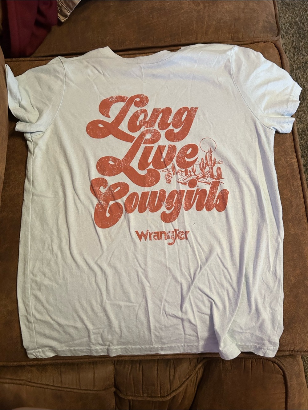 Wrangler Light Blue Short-Sleeve 'Long Live Cowgirls' Graphic Tee